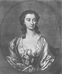 Portret pani Cibber (1714-66), aktorki i piosenkarki, rytowany przez Johna Fabera (1684-1756), 1746