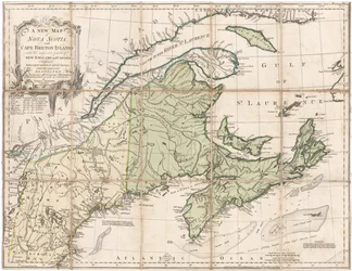 Mapa Nowej Szkocji autorstwa Jefferysa
