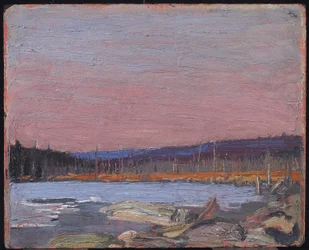 Jezioro Północne, ok. 1916 (olej na kompozytowej płycie z pulpy drzewnej)