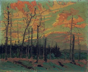 Ziemia spalona o zachodzie słońca, 1915