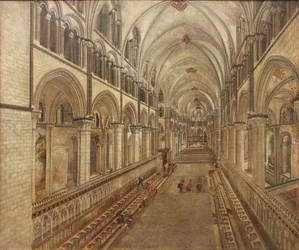 Dziedziniec katedry w Canterbury, patrząc na wschód