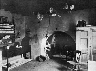 Kuchnia na farmie, Orkady, Szkocja, 1924-1926