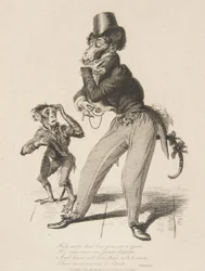 Monkey Dandy, z Monkey-ana, czyli ludzi w miniaturze, lipiec 1828, lipiec 1828.