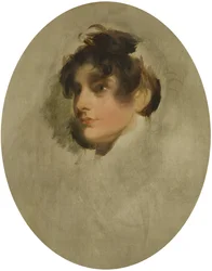 Głowa młodej kobiety, ok. 1800-05 (olej na płótnie)