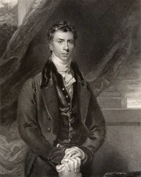 Henry Peter Brougham, 1. baron Brougham i Vaux, rycina wykonana przez H. Robinsona, z "National Portrait Gallery, tom IV", opublikowana ok. 1835 r.