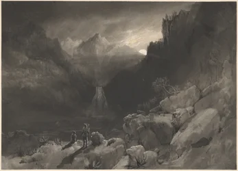 Scena amerykańska, ok. 1832-1835 (szare płótno)