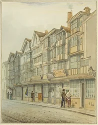 Patrząc w górę Broad Street (akwarela na papierze)