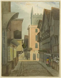 Ulica Mary-le-Port (akwarela na papierze)