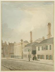Przytułki marynarzy kupieckich, King Street (akwarela na papierze)