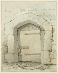 Old Arch and Doorway in Tower Lane naprzeciwko Vestry of St John