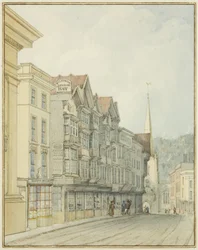 Zachodnia strona Broad Street (akwarela na papierze)