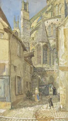 Kaplica Najświętszej Marii Panny i apsyda katedry w Bourges, 1899 (wc na papierze)