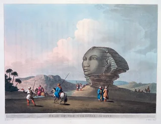 Głowa kolosalnego sfinksa, Giza, Egipt, 1801