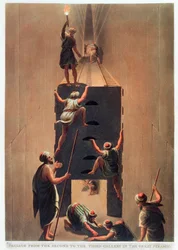 „Przejście z Drugiej do Trzeciej Galerii w Wielkiej Piramidzie”, Giza, Egipt, 1802