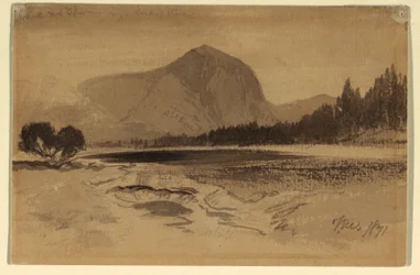 Rysunek, Gorące źródło nad rzeką Gardener, 1871 r.