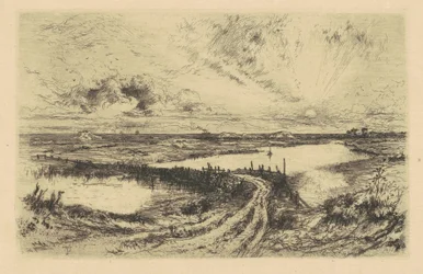 Wschód słońca — staw, Easthampton, Long Island