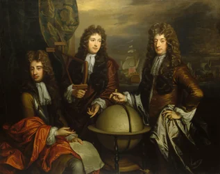 John Benbow (1653-1702), Sir Ralph Delavalle (ok. 1645-1707) i Thomas Phillips (ok. 1635-1693).