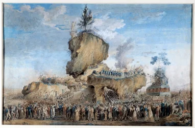 Święto Istoty Najwyższej na Polu Marcowym w 1793 r. Obraz Thomasa Naudeta (1778 - 1810)