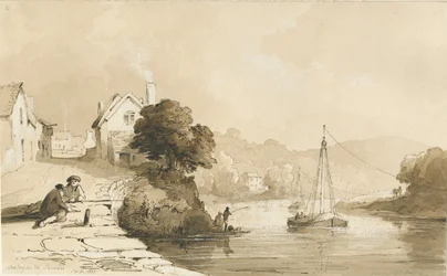 Arley - River Severn: rysunek w sepii, 8 września 1837