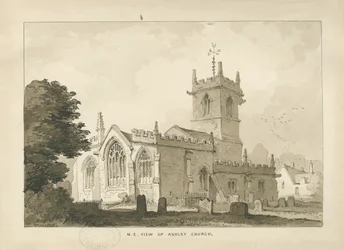 Ashley Church: rysunek w sepii, 1838