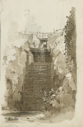 Biddulph - wiejski widok: rysunek długopisem, 8 VI 1837 (rysunek)