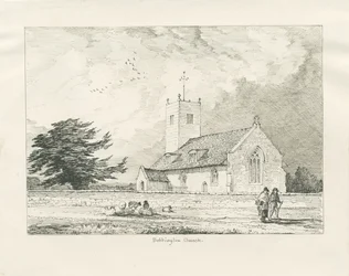 Kościół Bobbington: rysunek piórem, 1837