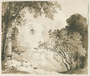 Chartley Castle: rysunek ołówkiem i wash, bd [1837-1838]