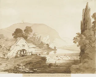 Dovedale - pejzaż: rysunek rozmyty sepii, bd [1817-1845]
