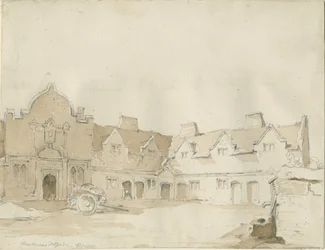 Stafford - Jałmużna: rysunek piórkiem, 1837