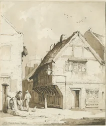 Stafford - Little Church Lane: rysunek w sepii, bd [c 1837]