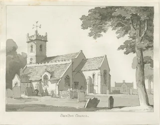 Standon Hall: rysunek piórem i tuszem oraz [?połowa XIX wieku] (rysunek)