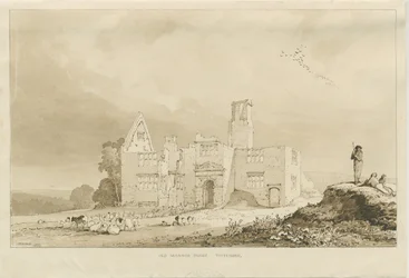 Tittensor - Stary Dwór: rysunek rozmyty sepii, 1837