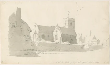Kościół Trysull: rysunek ołówkiem, 2 września 1837 (rysunek)