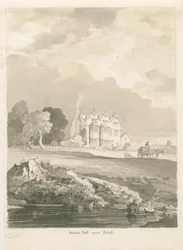 Weston-on-Trent - Sala: rysunek w sepii