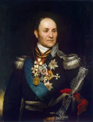 Portret hrabiego Matwieja Iwanowicza Płatowa (1757-1818) (Matwieja Iwanowicza Płatowa) portret z 1814 de Phillips, Thomas (1770-1845) Pustelnia Państwowa, St. Petersburg