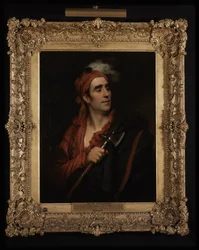 Portret wodza rdzennych Amerykanów Tyroninhokarawena, znanego w armii brytyjskiej pod nazwiskiem kapitana (obecnie majora) Nortona (olej na płótnie)