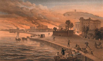 Spalenie budynków rządowych w Kertch, 9 czerwca 1855, 1856
