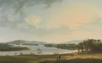 Knock Ninney i Lough Erne z Bellisle w hrabstwie Fermanagh w Irlandii