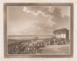 Race Ground An Excursion to Brighthelmstone, 1 czerwca 1790., 1 czerwca 1790. Twórcy: Thomas Rowlandson, Samuel Alken.