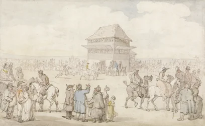 Spotkanie zatłoczonego wyścigu, ok. 1805-10 (pióro i atrament oraz w/c na papierze)
