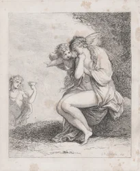 Ariadna na Naxos Podszedł Bachus, ca. 1790 r., ok. 1790 r. 1790.