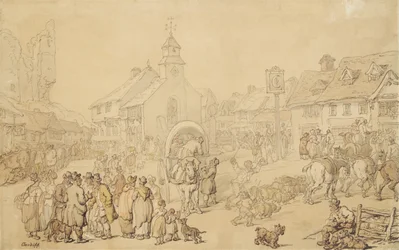 Cardiff (tusz i pranie na papierze)