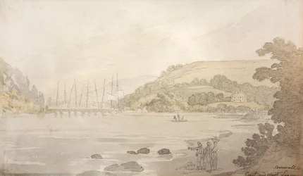 Kornwalia, East i West Looe (akwarela)