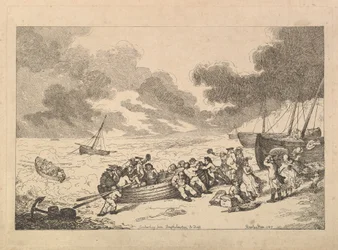 Wyruszenie z Brighthelmstone do Dieppe], Imitacje nowoczesnych rysunków, 1787.