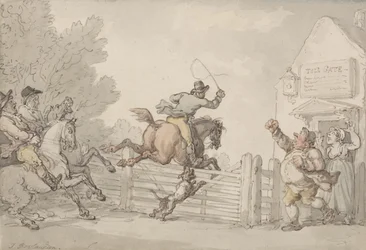 Unikanie opłaty drogowej, ok. 1805-10 (grafit, długopis, atrament i w/c na papierze)