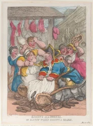 Kicking Up a Breeze or Barrow Women Basting a Beadle, 10 lutego 1814., 10 lutego 1814.