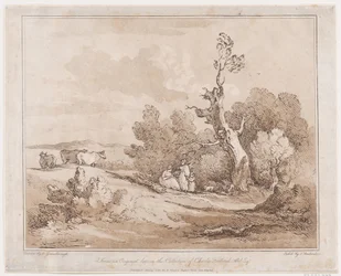 Krajobraz z postaciami zbierającymi drewno pod sękatymi drzewami, 21 maja 1789., 21 maja 1789.