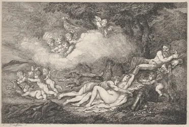 Mars i śpiąca Wenus z Putti, 1799., 1799.