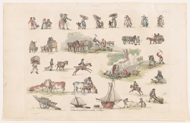 Tablica 2, Zarysy postaci, krajobrazów i bydła... na użytek uczniów, Ma..., 8 marca 1790.
