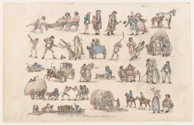 Tablica 4, Zarysy postaci, krajobrazów i bydła... na użytek uczniów, Ma..., 8 marca 1790.